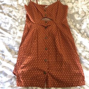 Cope button-down peep hole mini dress